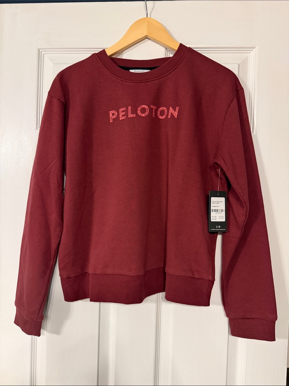Peloton Women's Maroon Logo Crew Sweatshirt